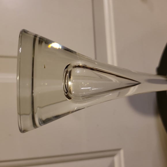 Steuben Style Teardrop Crystal Glass Compote Bowl 9" - Picture 10 of 11